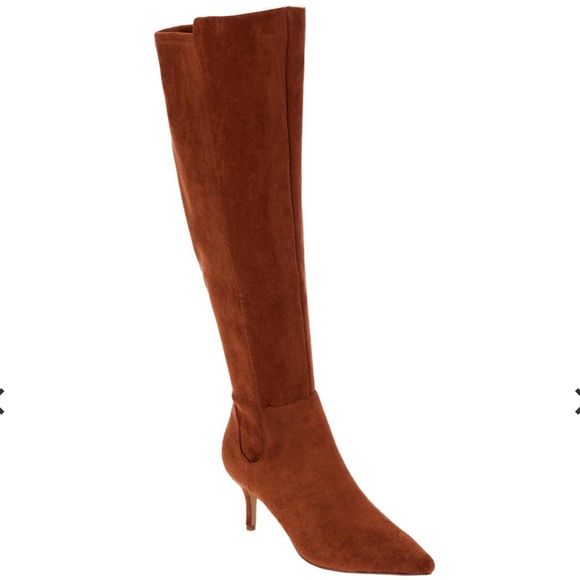 🍁NWT! Charles David “ Brown Suede Knee High boots - Picture 1 of 11